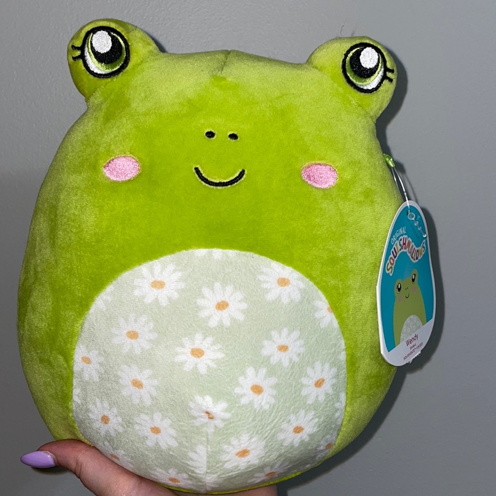 Wendy the frog with floral belly squishmallow 8 inch